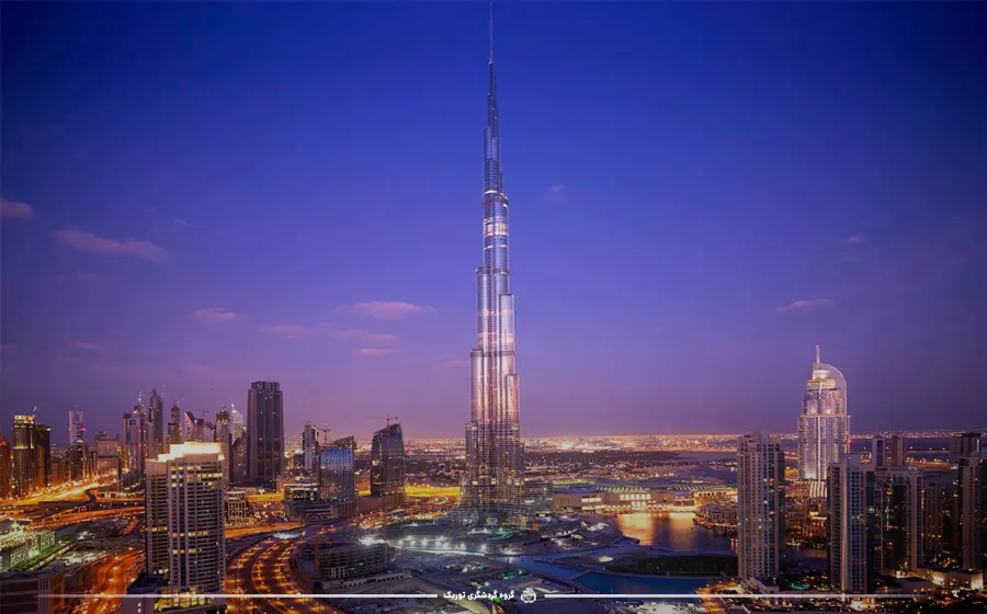 ۲- برج خلیفه (Burj Khalifa)، محلی لوکس و چشمگیر - تفریحات شبانه دبی