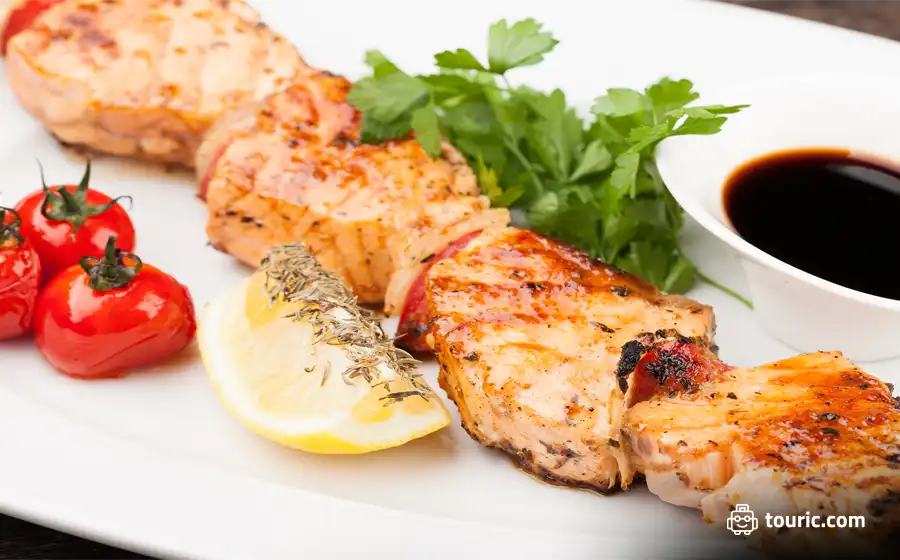 کباب ماهی Baliq Kebab - غذاهای آذربایجان