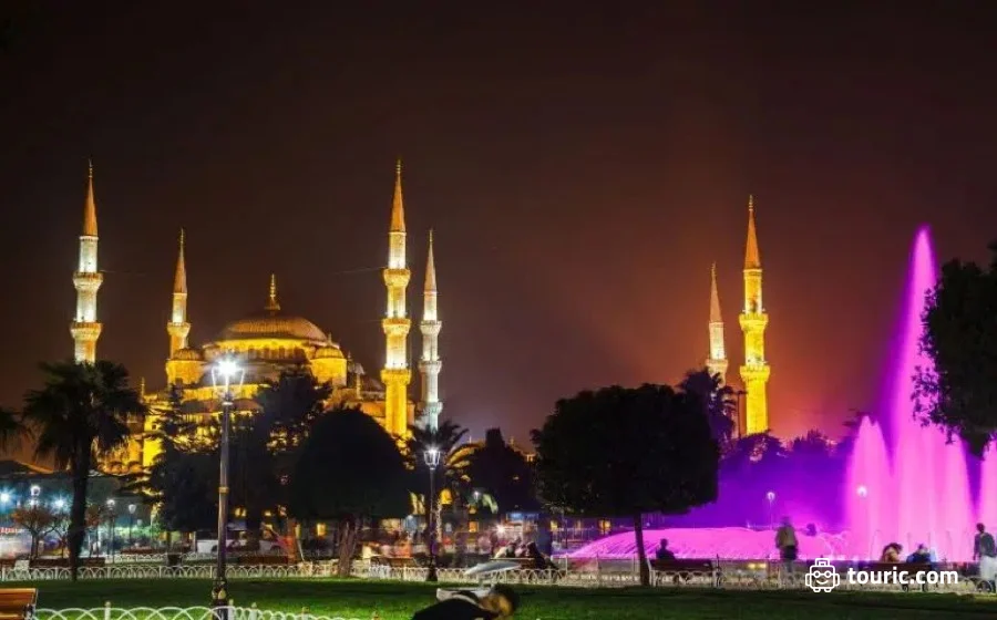 فواره رقصان مقابل مسجد آبی را تماشا کنید! - شب در استانبول کجا بریم