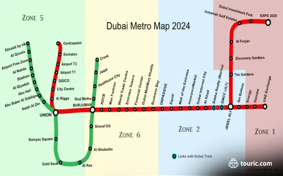نقشه مترو دبی